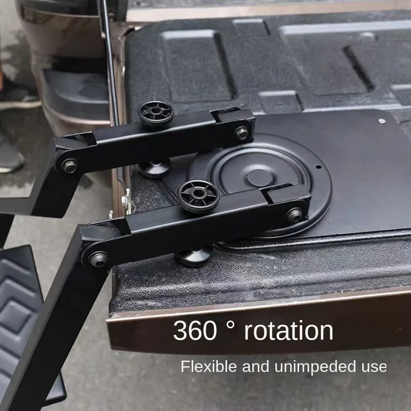 

Universal tailgate rotary ladder suitable for pickup truck car rear door ladder tailgate folding ladder auxiliary ladder 126CM