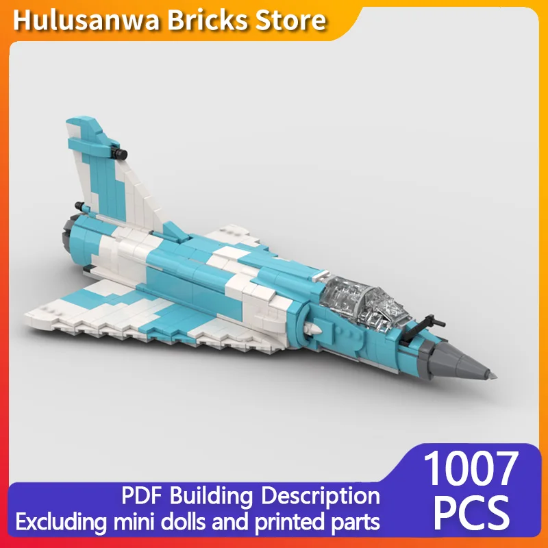 

Mirage 2000 Modern Military Fighter Jets Model MOC Building Bricks War Equipment Modular Gift Holiday Assemble Children Toy Suit