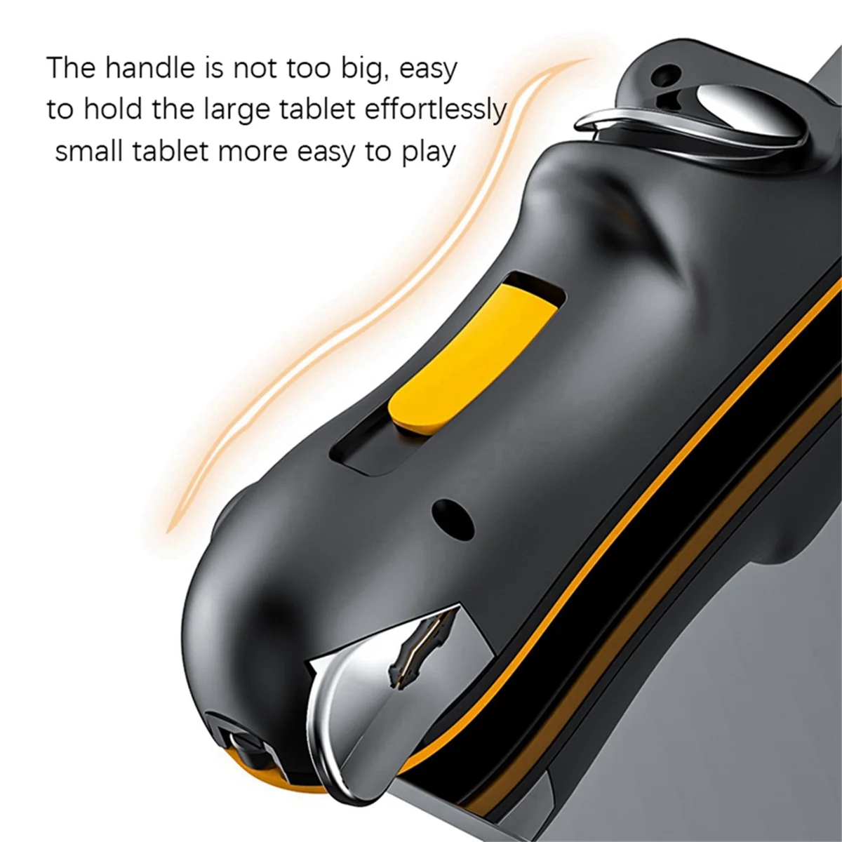 Bfyl-seis dedos para ipad pubg controlador capacitância ajustável gatilho de jogo móvel l1r1 botão gamepad joystick aperto amarelo