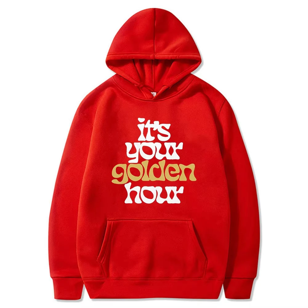 Nieuwe JVKE Golden Hour Shimmer Hoodie Mode Lange Mouw Streetwear Vrouwen Mannen Sweatshirt Met Capuchon 2023 Hip Hop Kleding