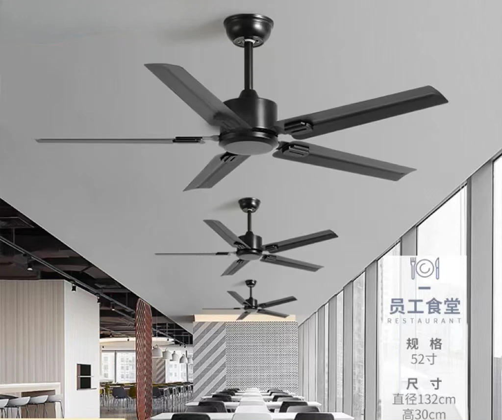 Black ceiling fan no light steel remote control ceiling fans low profile electric fans for dining room living room dining cooler