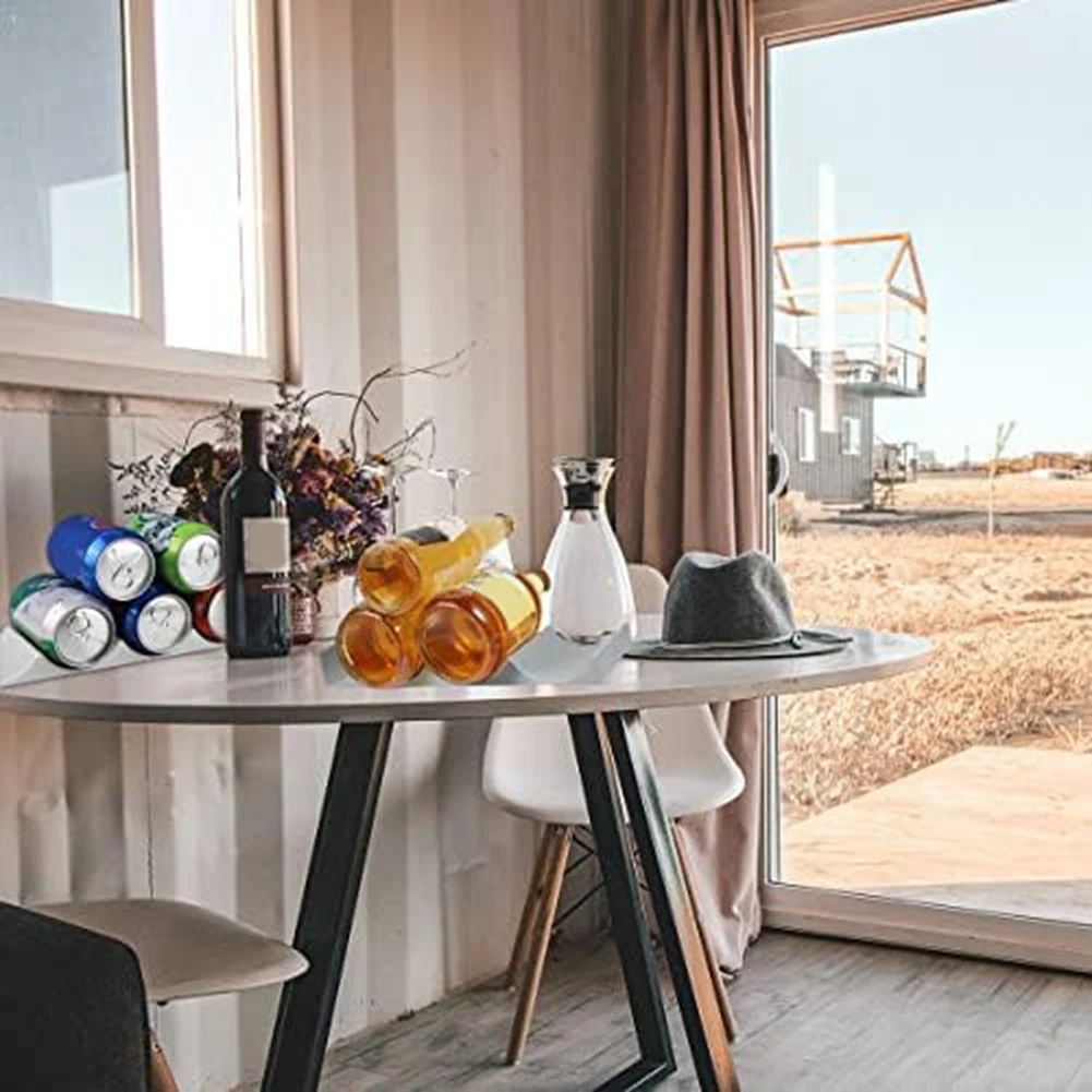 3 Stück Rotwein Display Stapel flaschen regal geeignet für Küchen bar Hotel Multi- Stacking Display Rack, grau