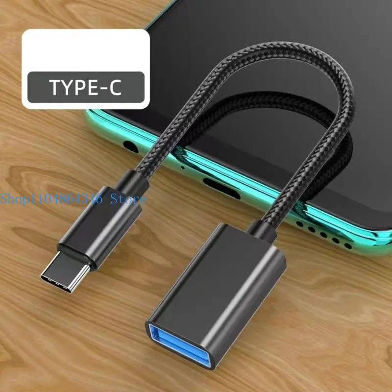 652F 3Pc Multipurpose Type C To USB 2.0 OTG Cable For Enhancing Connection Option