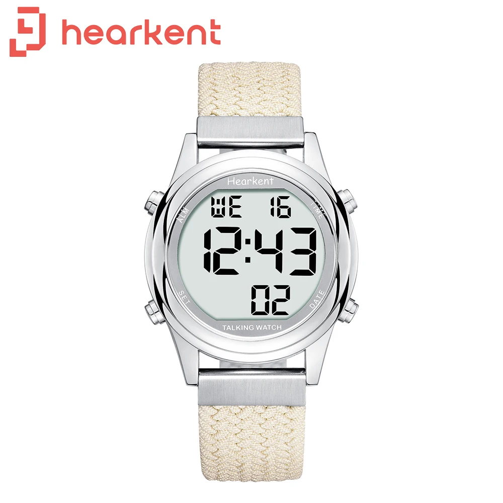 Hearkent Spanish Digital Talking Watch for Blind Women Spanish Speak Watches for Seniors with Alarm reloj ciegos habla español