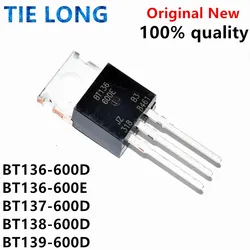 10pcs BT136-600E BT136-600D TO220 BT136 600D TO-220 BT136-600 TRIAC BT137-600D BT138-600D BT139-600D