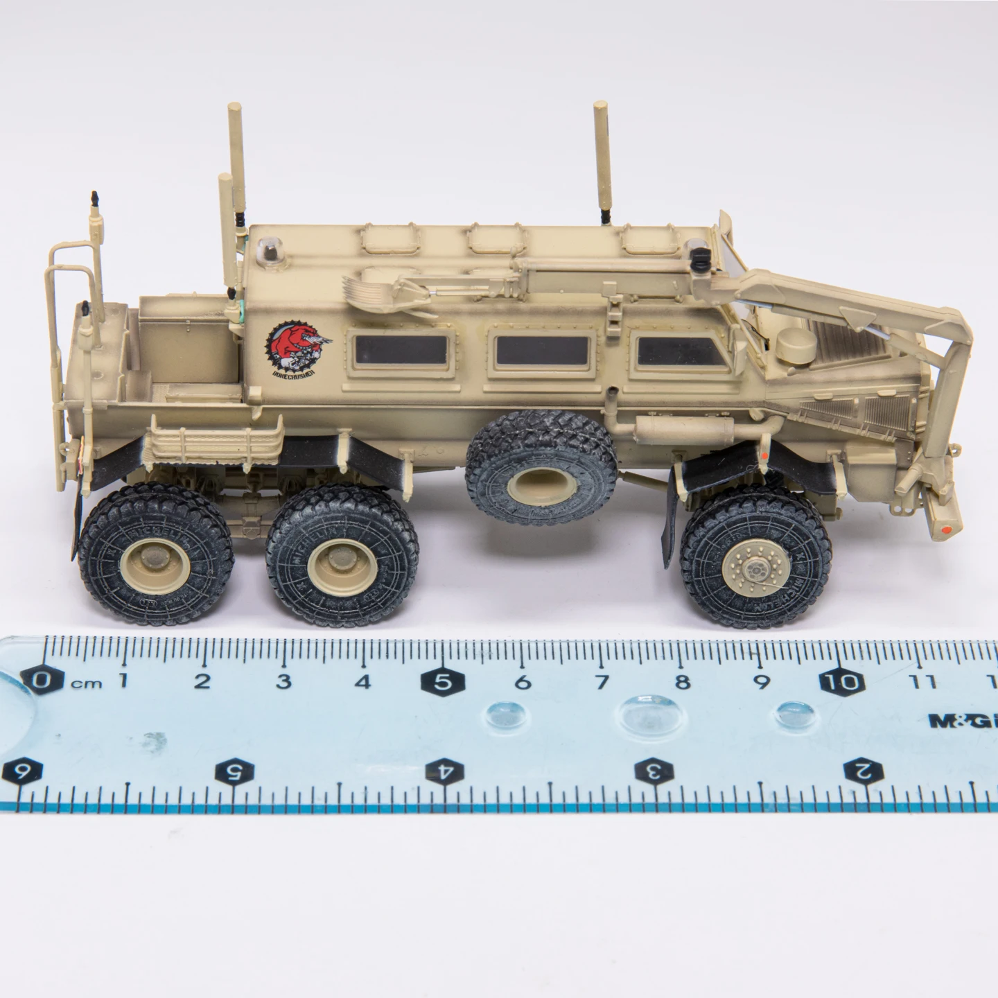 Spot 1:72 TM TF8375 6 * 6 Construction Vehicle Model (Desert Color) Static Finished Product Model