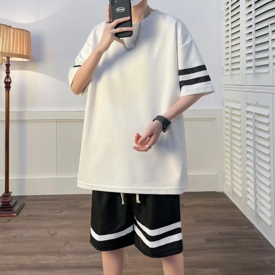 

New Heavyweight 300 Pou Set Men's ort Sve T-irt Summer Casual orts Sport 8XL Two-Piece Set Haome Men's Wear