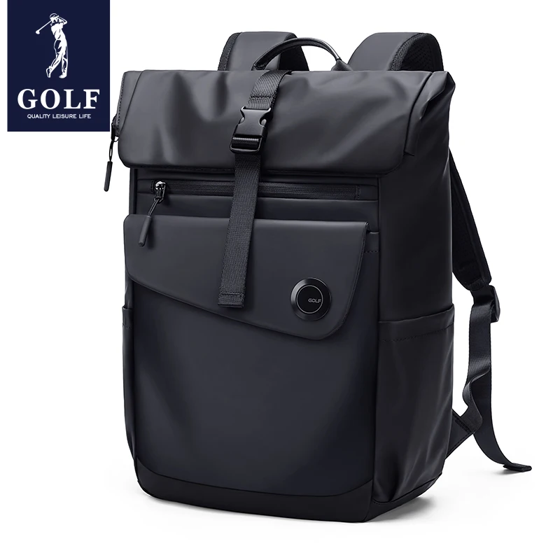 GOLF Men\'s Backpacks Black Expandable Backpack Waterproof Laptop Bag 17.3 Inch Compartment Ipad Pro Professional Man Back Pack