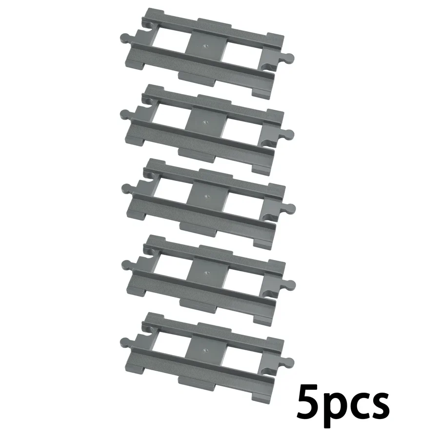 Big Size Brick City Train Straight Curved Track Bridge Assemble Rail Large Switch Particle Building Block Toy Compatible Duploes