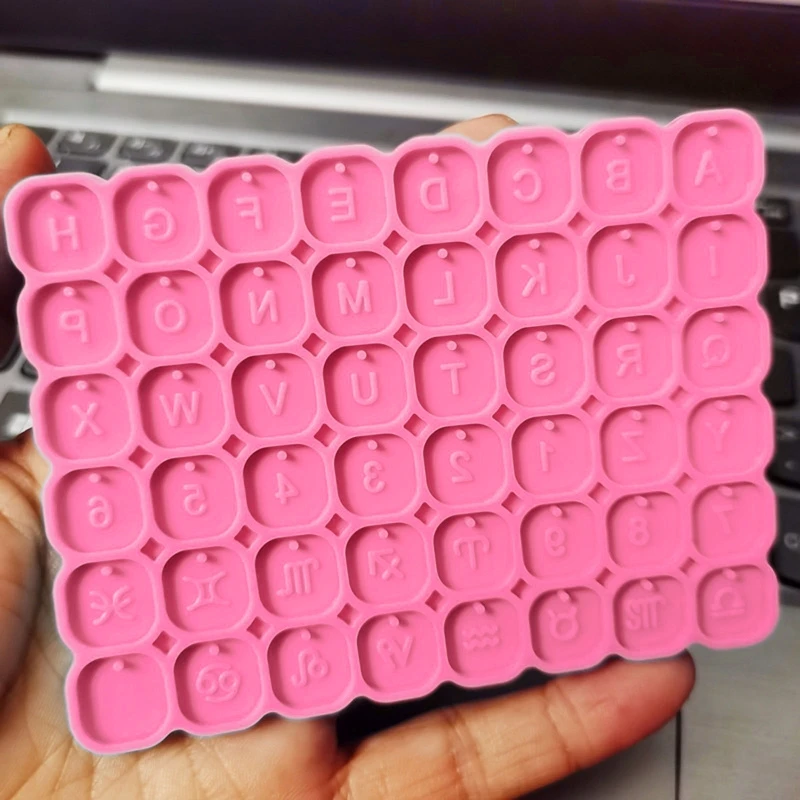 48 Cavity Silicone Letter with Constellations Tray Mold for DIY Jewelry