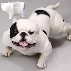 아메리칸 불리 도그 몰드 3D 동물 아로마 테라피 석고, 에폭시 송진 장식, 실리콘 수제 몰드