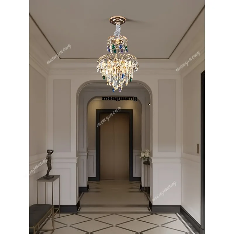 

Французская люстра в стиле лёгкой роскоши для прихожей, высококлассная, создающая атмосферу, для коридора, американский светильник для спальни.