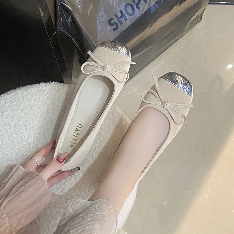 Women's Breathable Slip-On Flats Shoes Casual Dress Shoes Comfortable Memory Foam Ballet Flat Shoes for Lady image 2