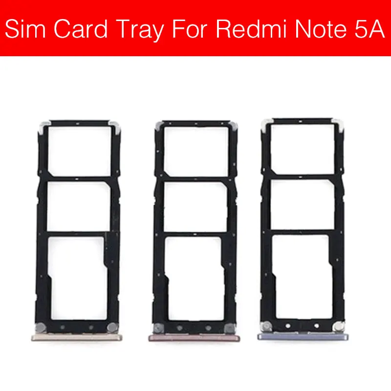 Sim Card Tray Holder For Xiaomi Redmi Hongmi Red Rice Note 5 5A 5Pro SIM Card Holder Slot Adapter Replacement Repair Parts Note5