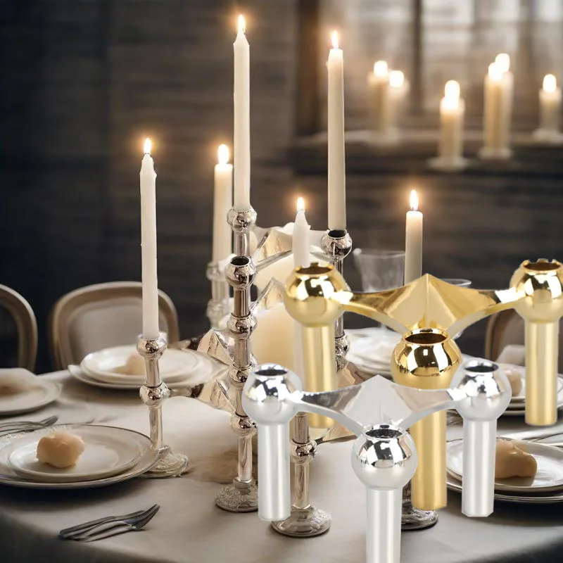Европейская простая легкая роскошная подсвечная подставка из сплава можно штабелировать для модели дома, дома, гостиной, украшения, ремесло Европейская простая легкая роскошная подсвечная подставка из сплава можно штабелировать для модели дома, дома, гостиной, украшения, ремесло
