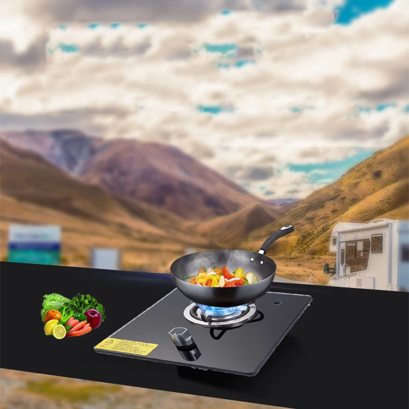 

Бытовая газовая плита с одной горелкой, яхта на колесах, уличная газовая плита из закаленного стекла GR-B001, газовая плита для кемпинга на открытом воздухе