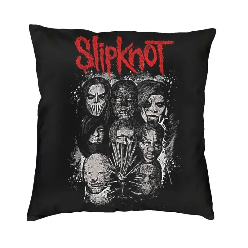 Heavy Metal Music Slipknots Rock Roll Band Cushion Cover Sofa Home Decor Square Throw Pillow Cover Pillowcases