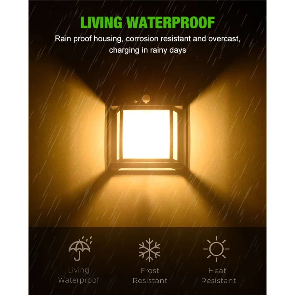 Outdoor Powered  Solar Wall Lamp Induction Tungsten Filament Night Light Household Waterproof Garden Sunlight Wall Lights