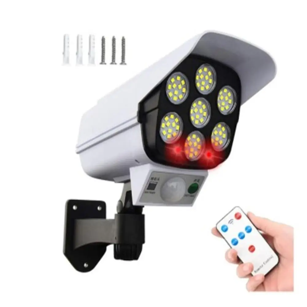 77 Led Flood Light Motion Sensor Security Dummy Camera Outdoor Wireless Ip65 Waterproof 3 Mode For Home Garden