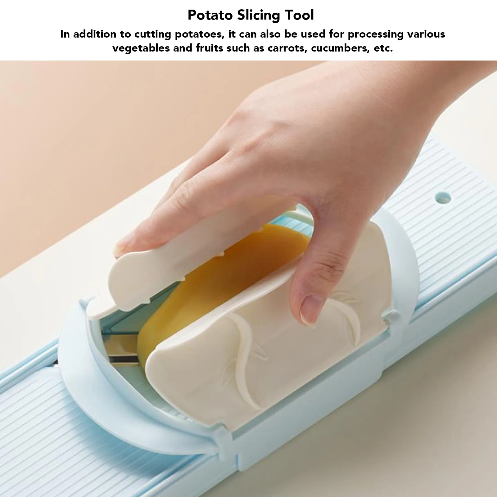 Potato Slicing Tool Efficient Safe Multi Functional Carrot Cucumber Vegetable Shredder for Kitchen
