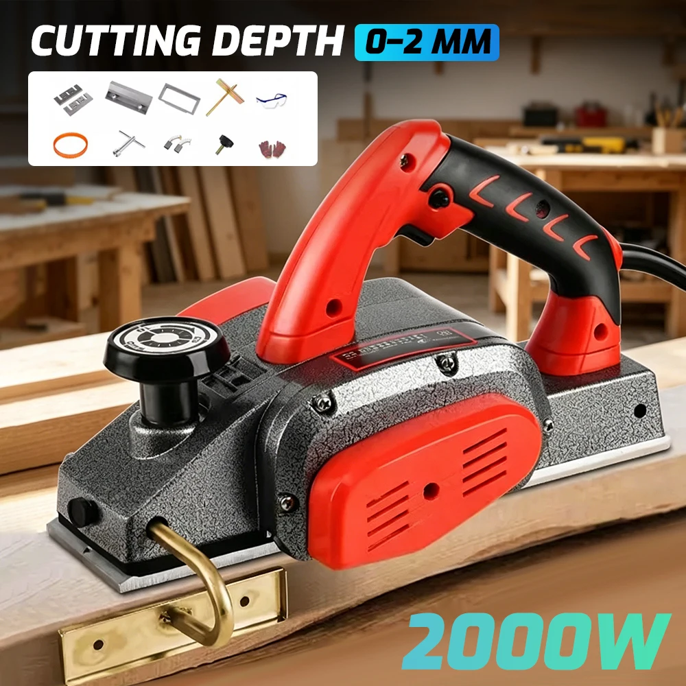 TUNGFULL 220V High Power Mini Electric Planer Woodworking Power Tool for Chopping Board Planing