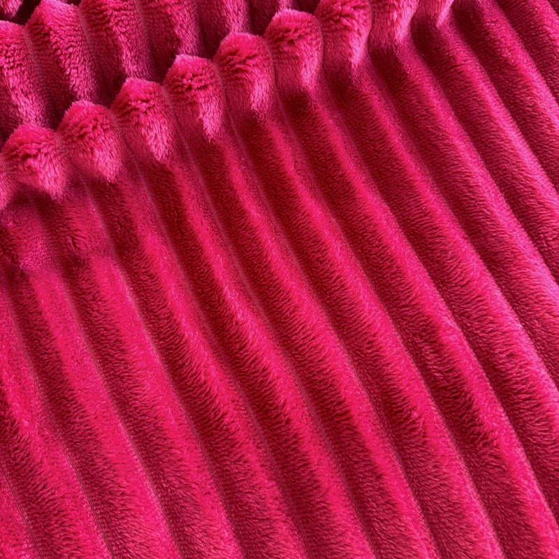 بطانية أنيقة منسوجة من الشيكات ، مريحة ودافئة لجميع الفصول ، فرو أرنب صناعي هيبوالرجينيك ، أحمر واحد #4