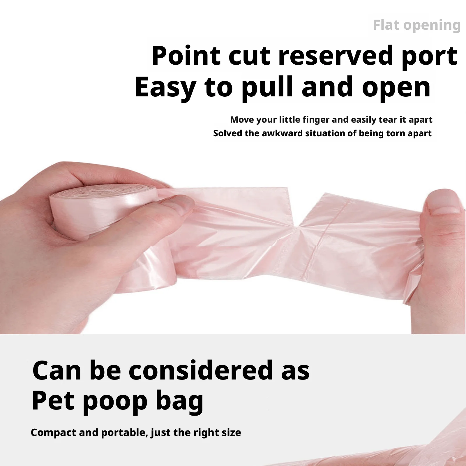 1 Roll 29Pcs Mini White Flat Bottom Trash Bags, 11.81 X 13.78 Inch, Leak Proof Tear-off Garbage Bags for Desktop, Car & Pet Wast