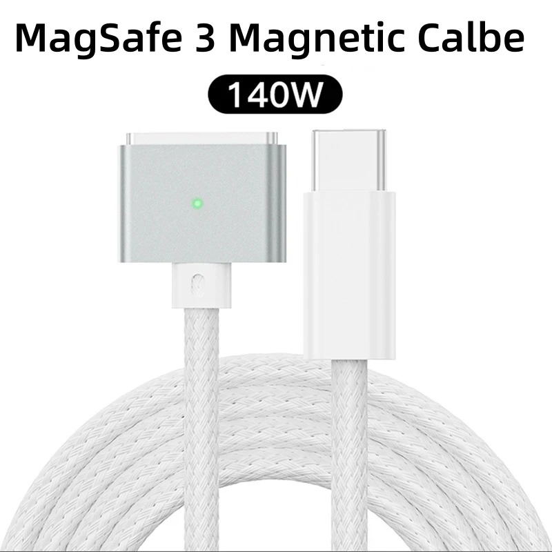 

2M USB Type C to Magnetic Magsafe 3 Cable Charger Adapter 140W PD 3.1 Fast Charge For MacBook Pro Air 14 16 M2 Mac Charger Wire