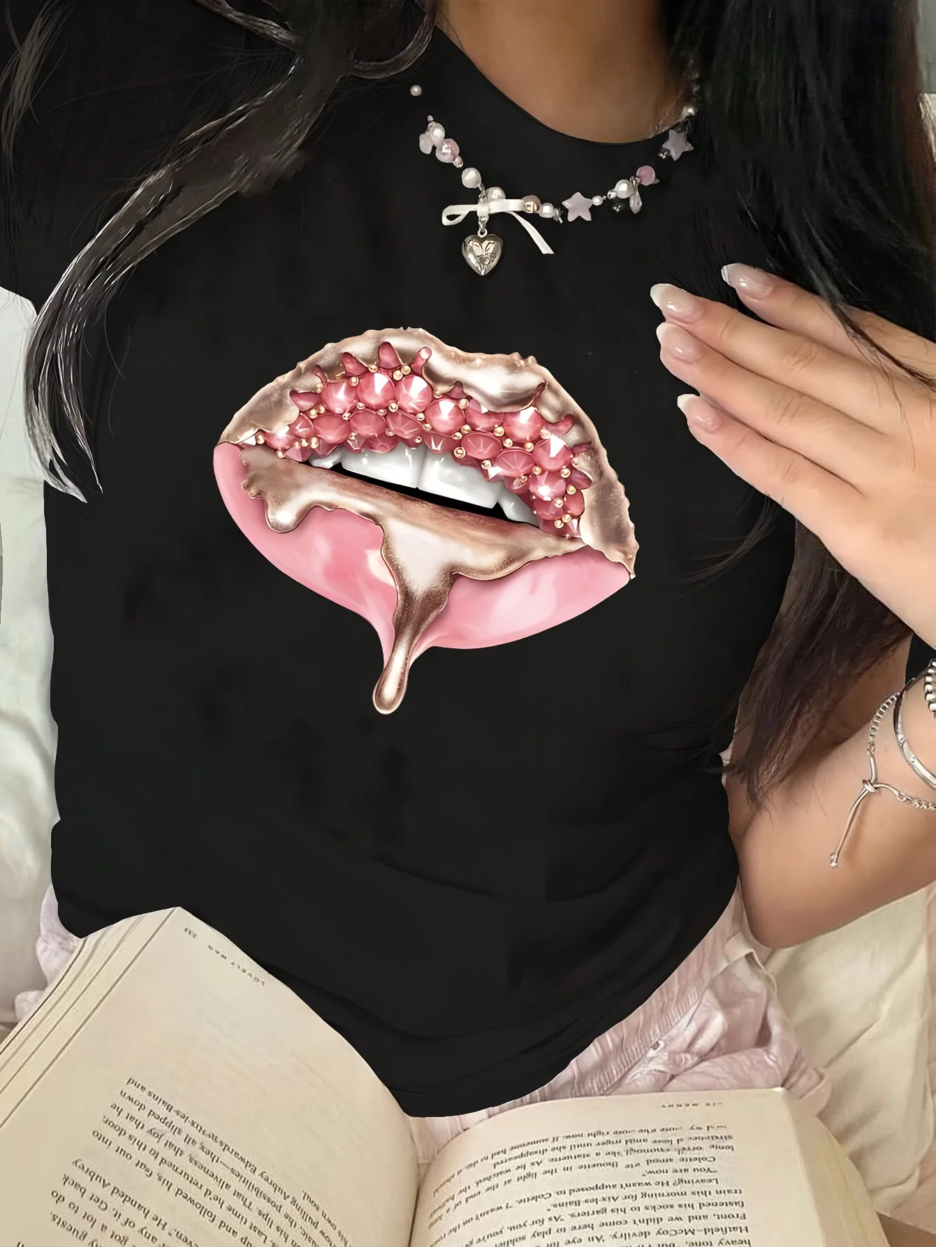 

Women's Plus Size T-shirt Graphic Short Sleeve Clothing Top, Loose and Casual, Soft and Comfortable Breathable, Outdoor Sports