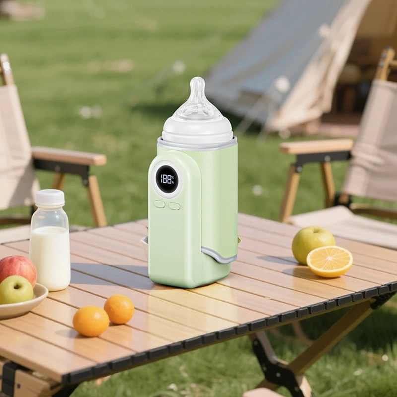 

Portable Baby Bottle Warmer 4 in 1 Fast Heating Breastmilk Formula Warmer USB Charging Adjustable Gear Travel Essential 24BE