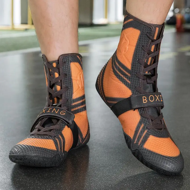 

Classic Brand Athletic Sports Fitness Training Shoes High Quality Wearable Wrestling Shoes New Luxury Boxing Fighting Boots