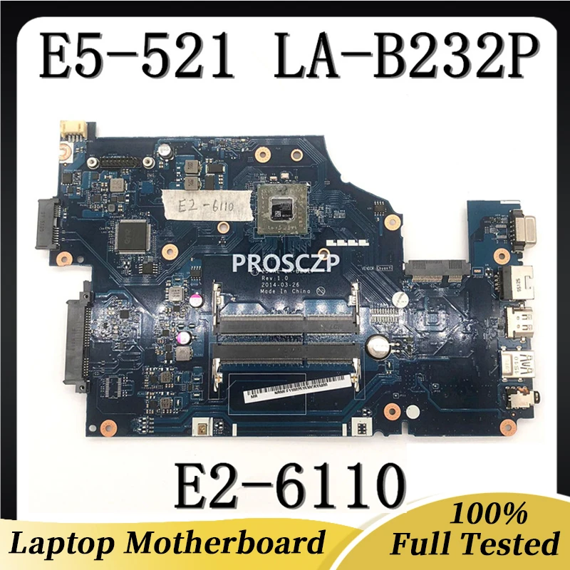 ノートブックマザーボード,静電容量,CPU ddr3 E5-521,E5-521G,LA-B232P