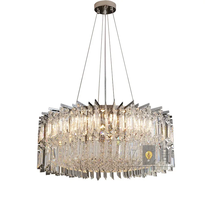 

Simple light luxury crystal home chandelier creative round living room dining room bedroom