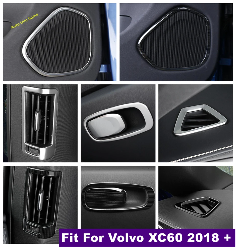 Door Stereo Speaker Loudspeaker / Pillar B Air Conditioner AC Vent / Glove Storage Box Cover Trim Fit For VOLVO XC60 2018 - 2024