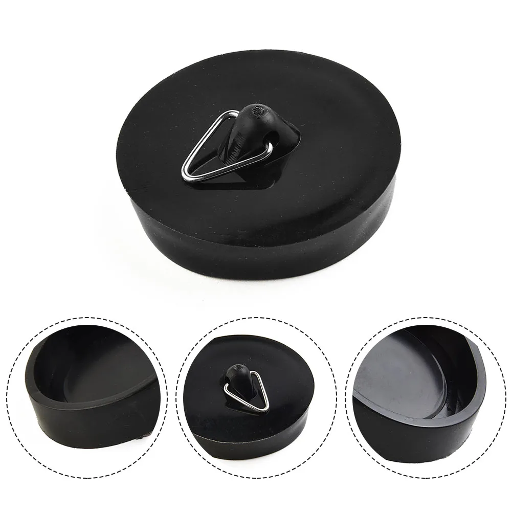 Sumbat peniris wastafel karet pengganti colokan hitam, untuk bak mandi dapur kamar mandi terbuat dari karet Diamete mudah dibersihkan