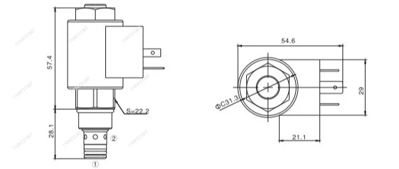 Solenoid valve for DASV08-20 SV08-21 SV08-28 SV08-30 threaded cartridge valve for  LSV-08-2NCP
