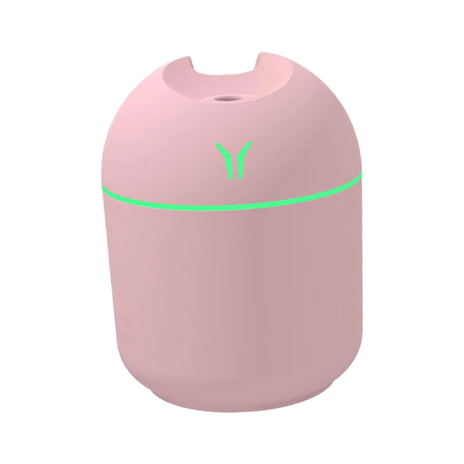 Mini umidificador portátil com luz colorida, silencioso, silencioso, leve, USB, purificador para casa, ginásio, sala de estar, desktop, escritório, 250ml