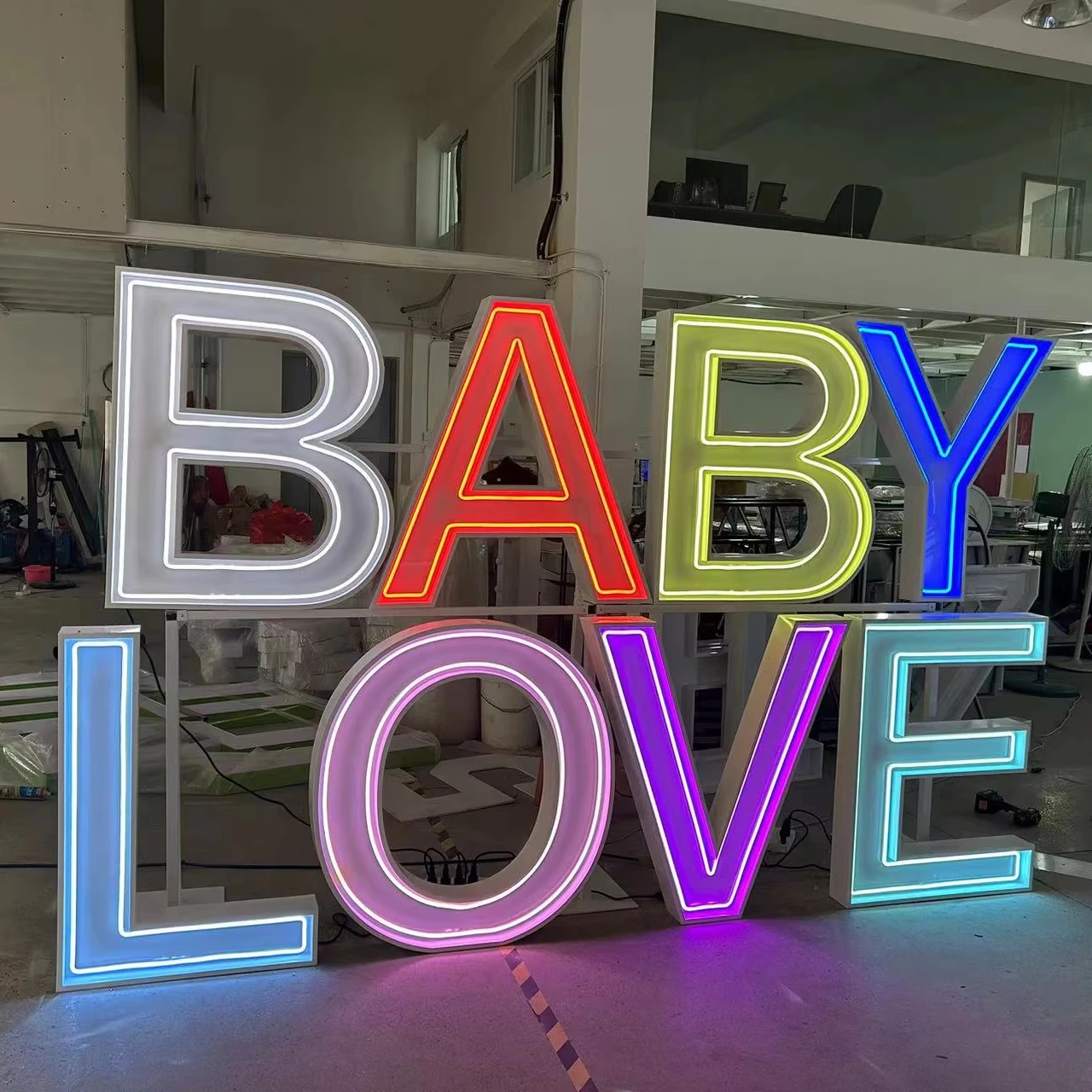 Metal Lighting Digital Boat Marquee Neon Alphanumeric Outdoor Waterproof Metal Light Emitting Diode Marquee Alphanumeric