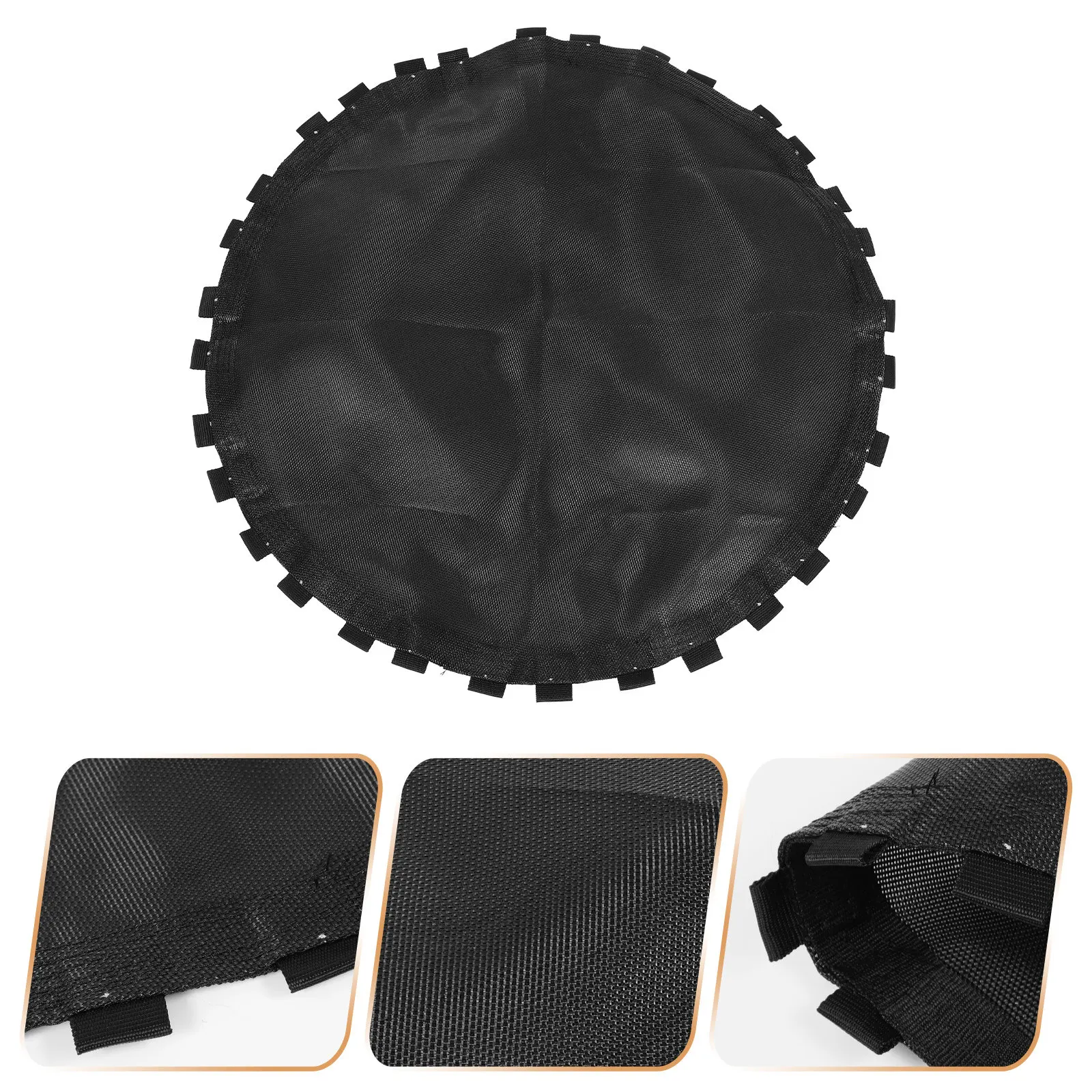 

Round Trampoline Mat Black Elastic Replacement Jumping Cloth Breathable Uv Resistant Outdoor Trampoline Accessory