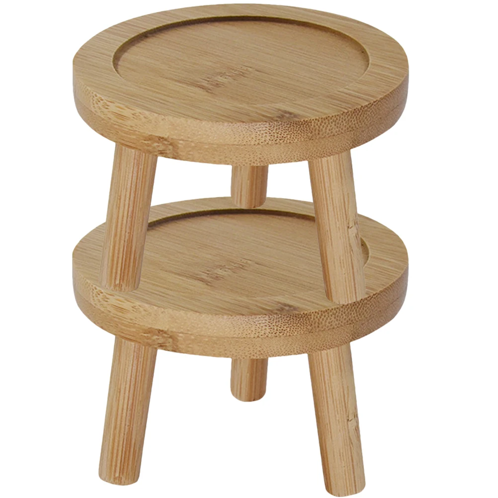 

2pcs Bamboo Flowerpot Saucer Round Planter Tray Plants Indoor Water Dish Home Design Cactus Succulent Pot Base Easy Clean