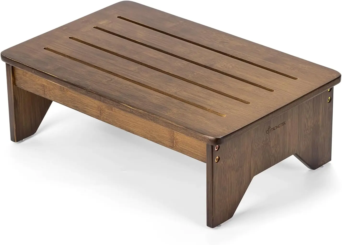 

Bamboo Step Stool, Wooden Step With Non-Slip Bottom For Safety, Lightweight And Sturdy Footstool For Kitchen, Bedroom, Living
