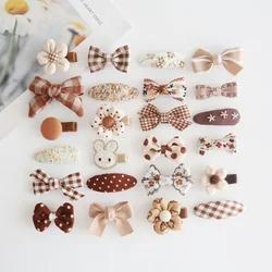 4pcs/set Mini Baby Girl Hair Clip Cute Floral Bow Bunny Princess Hairpin for Toddler Girl Lovely Bang Side Clip Hair Accessories