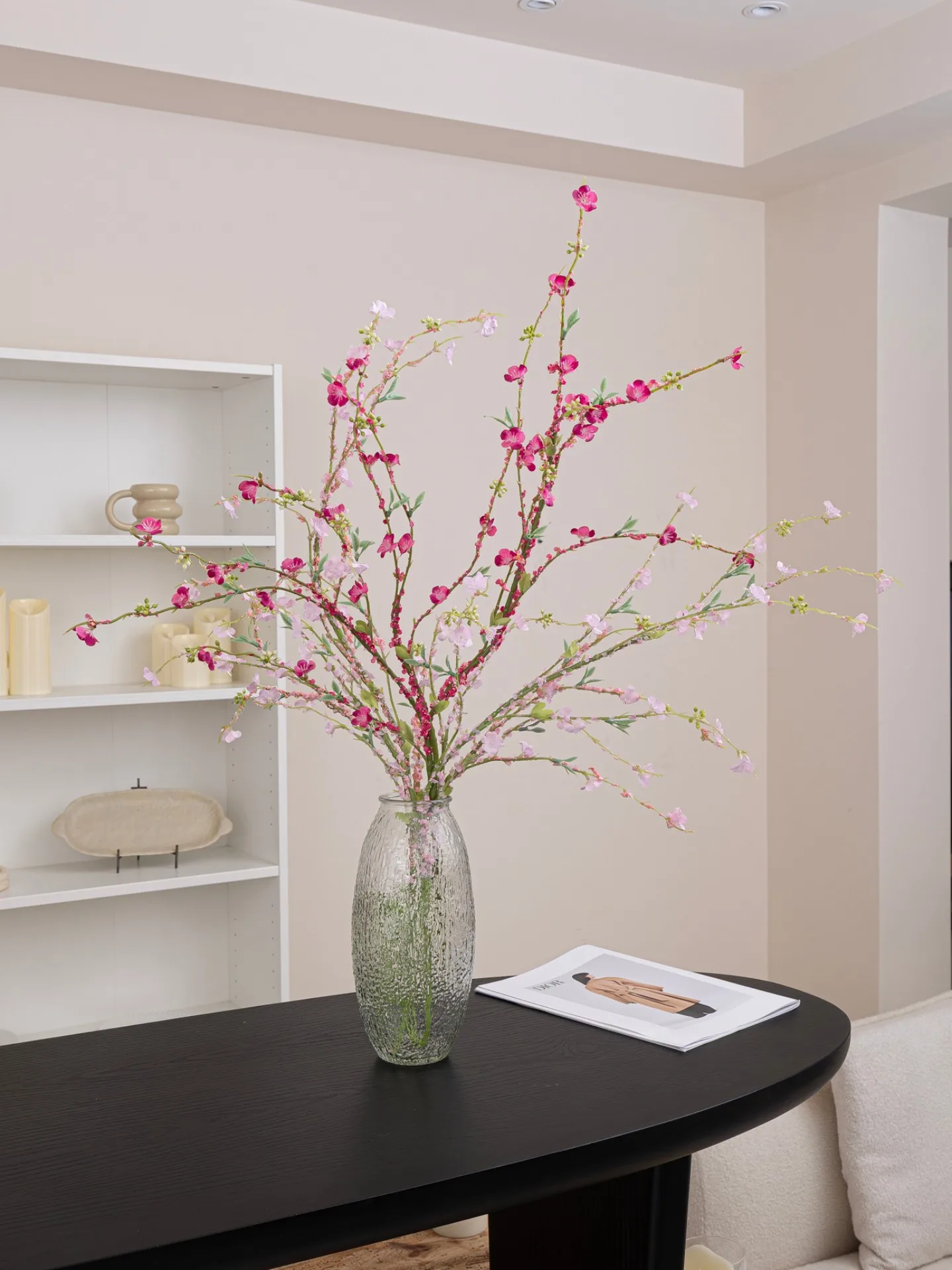 

High-End Snow Reed Artificial Flowers Living Room Decorative Tabletop Fake Flowers Dining Table TV Cabinet High-End Vase