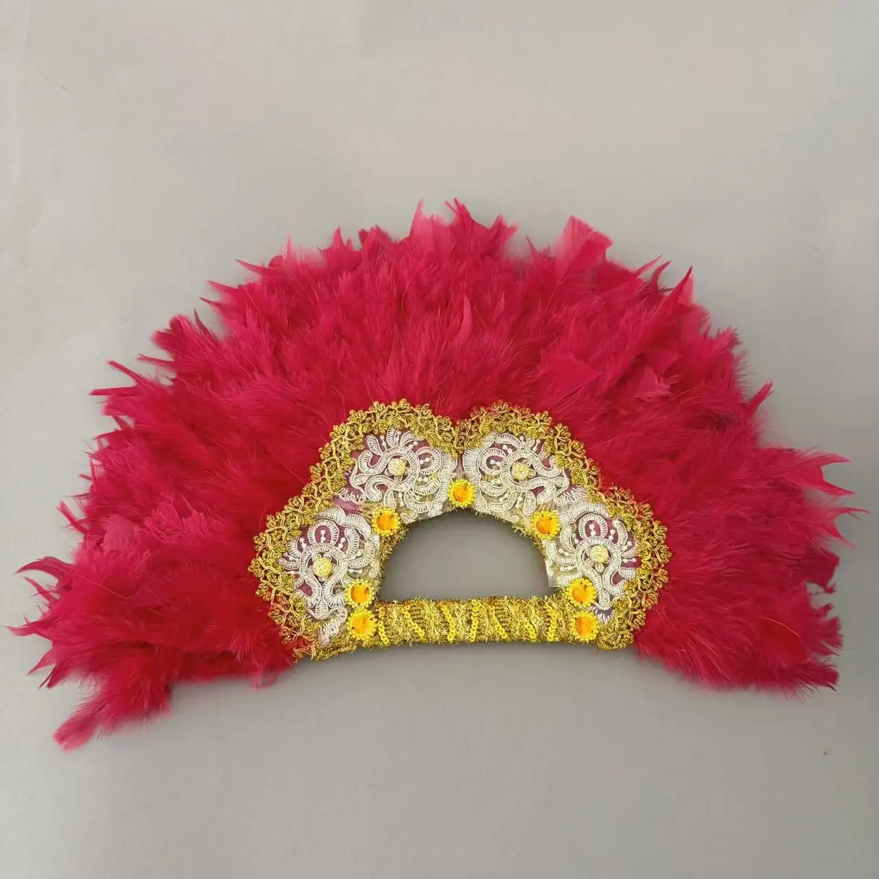 양면 깃털 부채를 사용한 웨딩 파티 댄스, 여성을 위한 독점적인 신부 부채, 나이지리아 스타일 댄스 부채