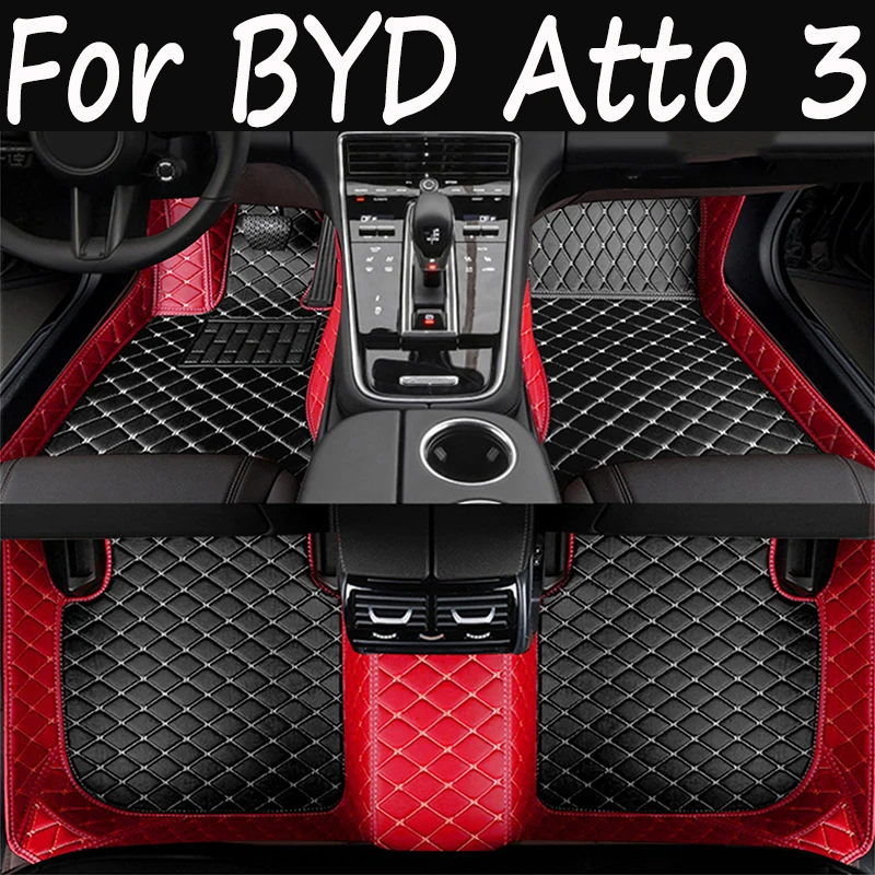 

Custom Car Floor Mats for BYD Atto 3 2022 Year Eco-friendly Leather Car Accessories Interior Details