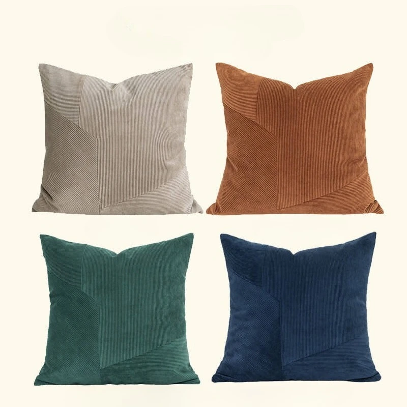 50X50CM Caramel Corduroy Throw Pillow Cover Light Luxury Homestay Waist Cushion Cover Decor Home Decorative Pillowcase