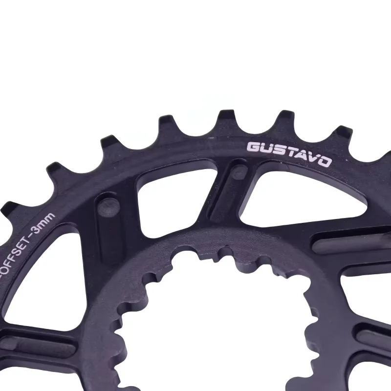 GUSTAVO 26T 28T 30T 32T Fahrradkettenblatt 3-Bolzen-Direktmontage Offset 3MM Breit-Schmal-Zahn-Kettenrad Kinderfahrrad-Kurbelgarnitur – Detail 3