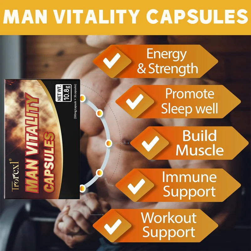 Male Enhancing Supplement with Epimedium- Muscle Builder Enlargement Pills