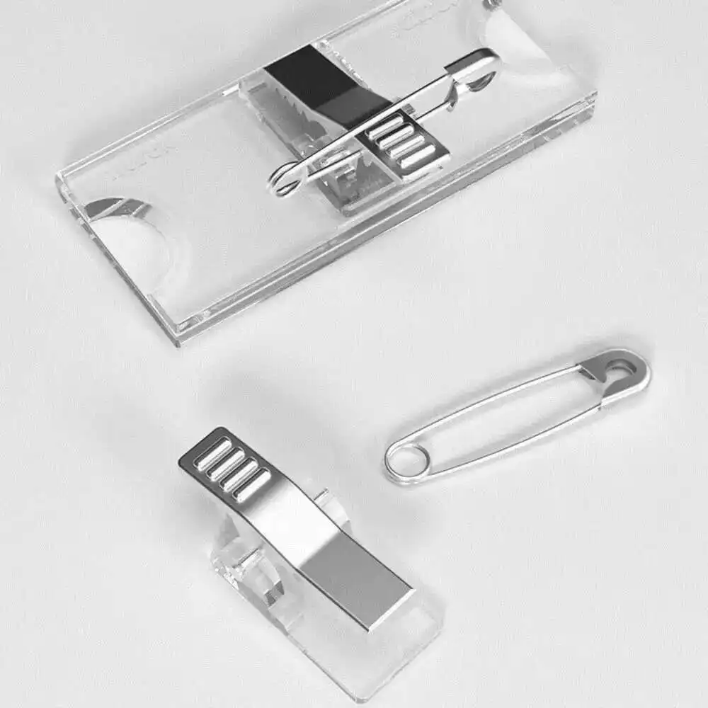 Pin Id Employee Name Acrylic Card Holder Magnet Badge Tag Holder Safety Magnetic Badge Fasteners Id Tag Clip Tag Holder Badge