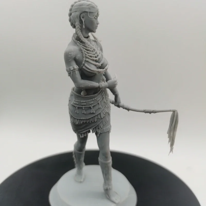 Resin Figure Tribal Female Archer 1/18 Scale 100mm Diy  Assemble Model Kit Unassembled Diorama and Unpainted Statuettes Toys